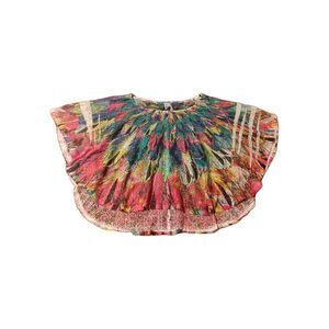 Women's M Fasis  By California Crop Top Multicolored  Size 3X  Hip-hop  80's